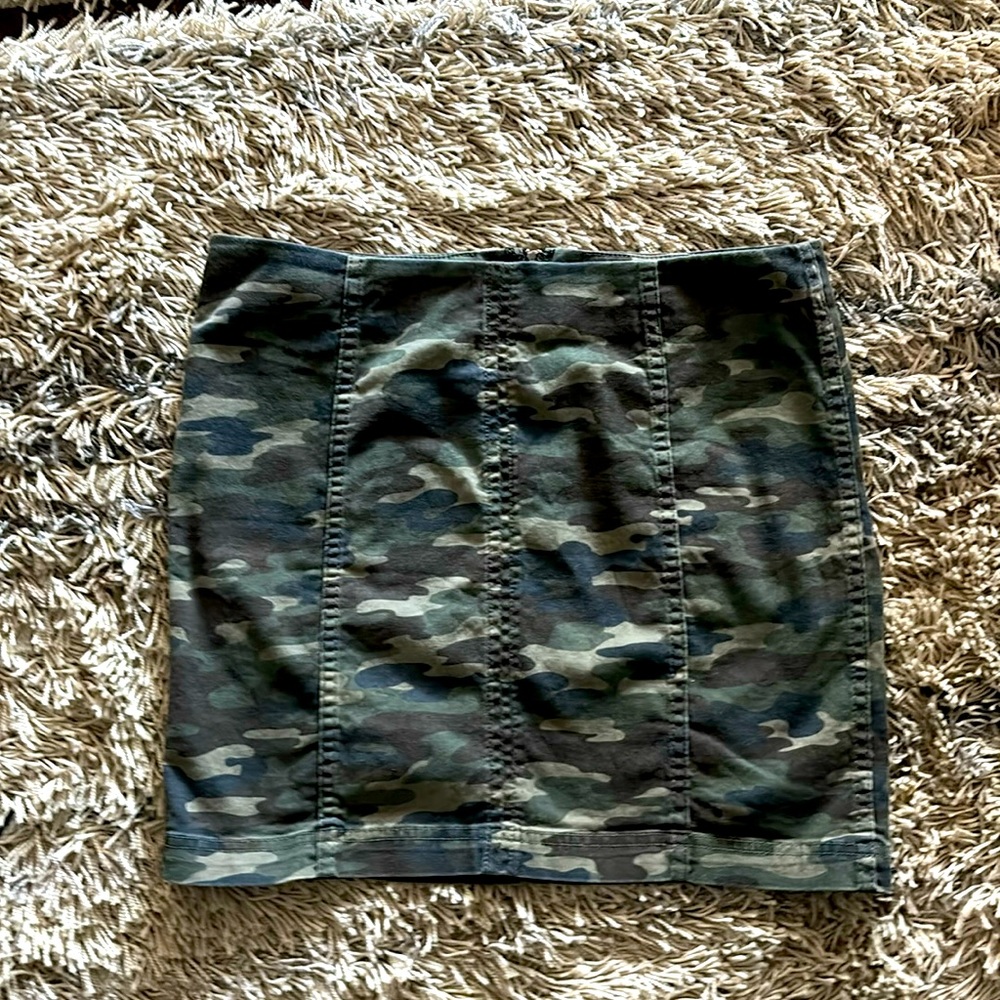 Free People Camo Mini Skirt - Size 10